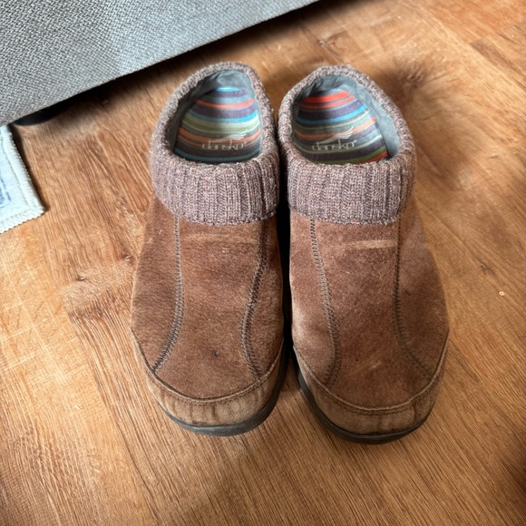 Dansko Eartha Brown leather slip on clogs - Picture 4 of 8